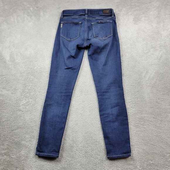 Paige Hoxton Ankle Jeans Womens 26 Blue Mid Rise Skinny Designer Measures 27X27 - Picture 2 of 13